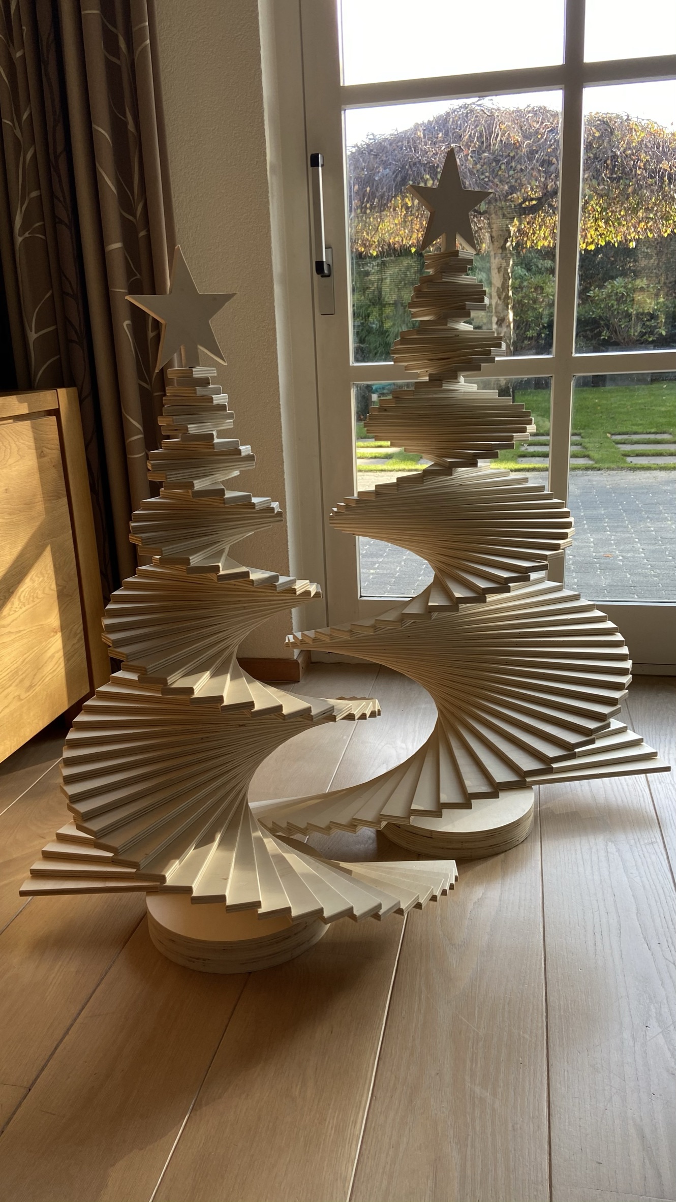 Trendy design houten kerstboom